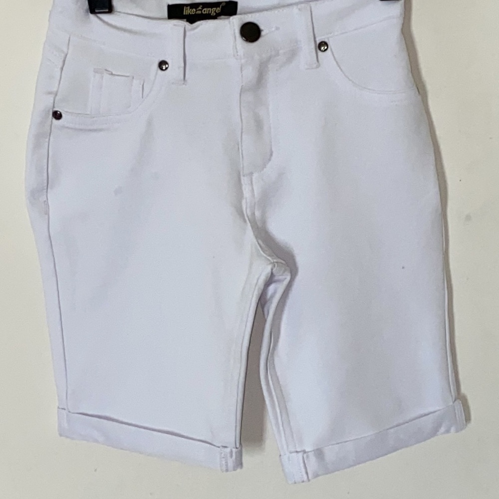 Like an Angel girl white pocket shorts size 14
